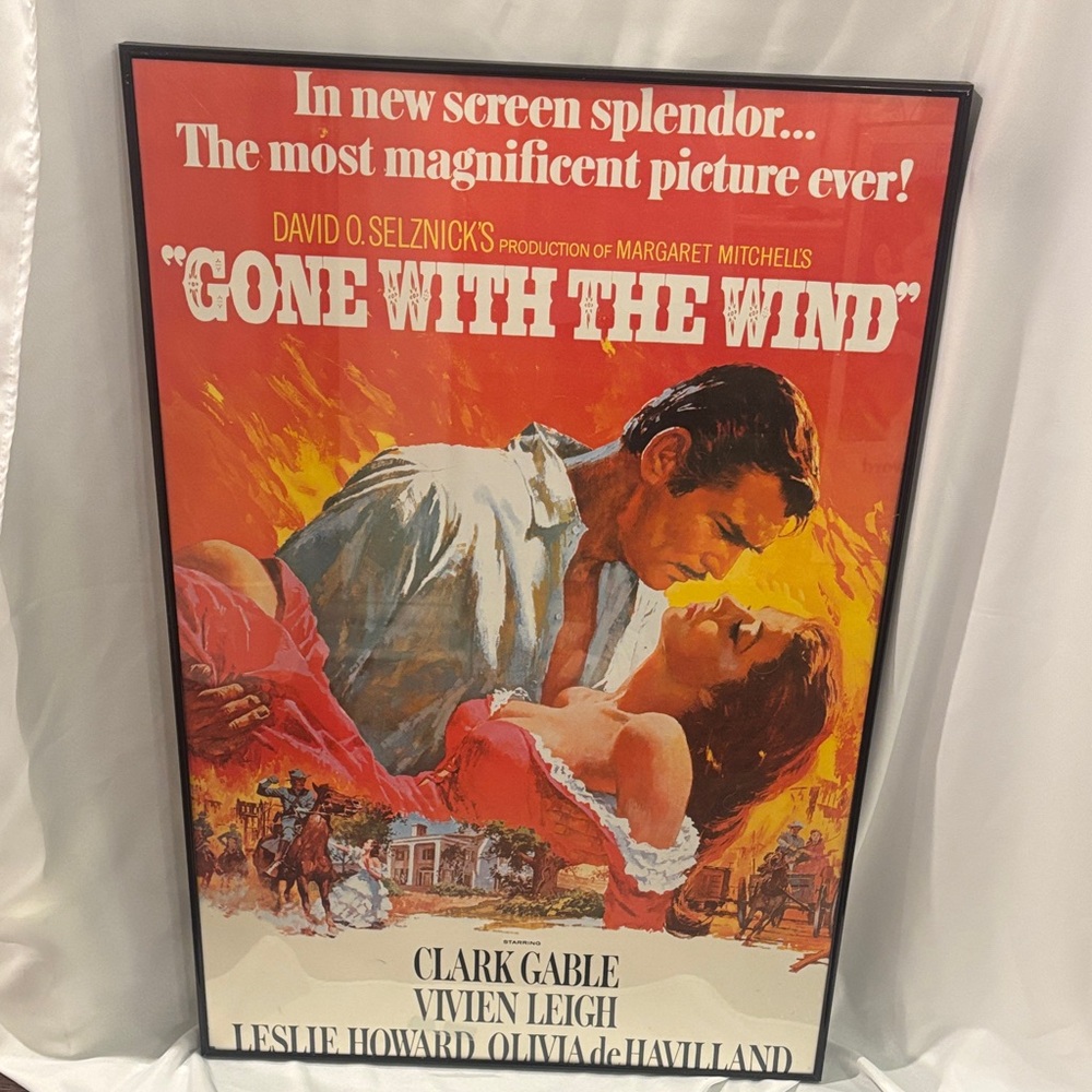 Framed Gone With The Wind Movie Poster